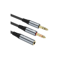 HOCO UPA21 (1 FEMALE TO 2 MALE) 3.5 AUDIO ADAPTER CABLE, NO WARRANTY