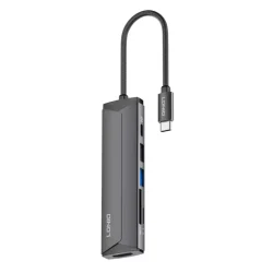 LDNIO DS-56H PD100W 5 In 1 (USB-C PD, USB-A 3.0, HDMI, SD + microSD card readeR) Docking Station Data Hub, No Warranty