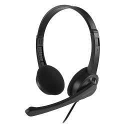 MICROPACK (MHP-01-BK) 3.5MM MULTI -DEVICE STEREO SOUND HEADSET WITH SPLITTER CABLE, 1 YEAR WARRANTY