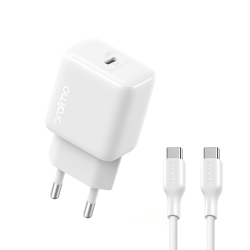 ORAIMO POWERCUBE 202 (OCW-5202ECC) 20W MINI FAST CHARGER/ADAPTER WITH TYPE-C TO TYPE-C CABLE, 1 YEAR WARRANTY